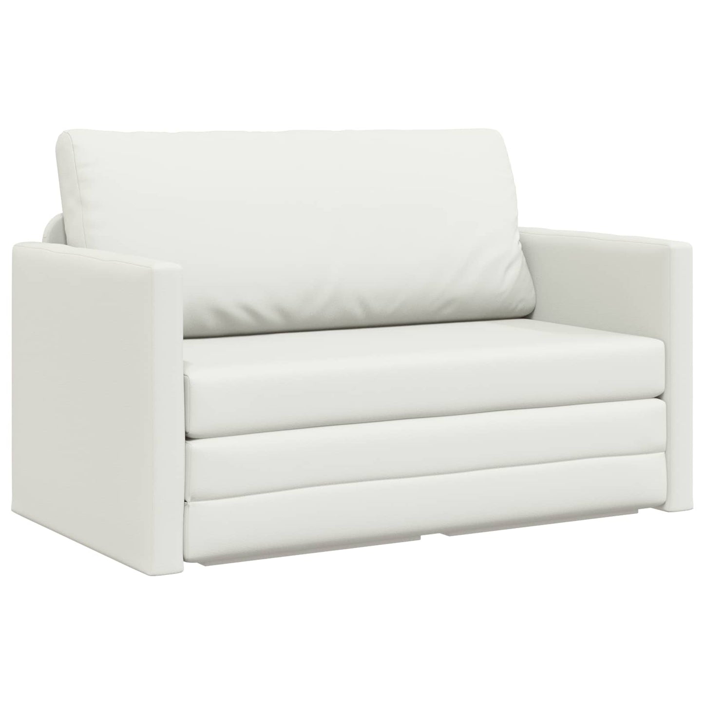 Schlafsofa Weiß 124 x 71 x 78 cm Kunstleder