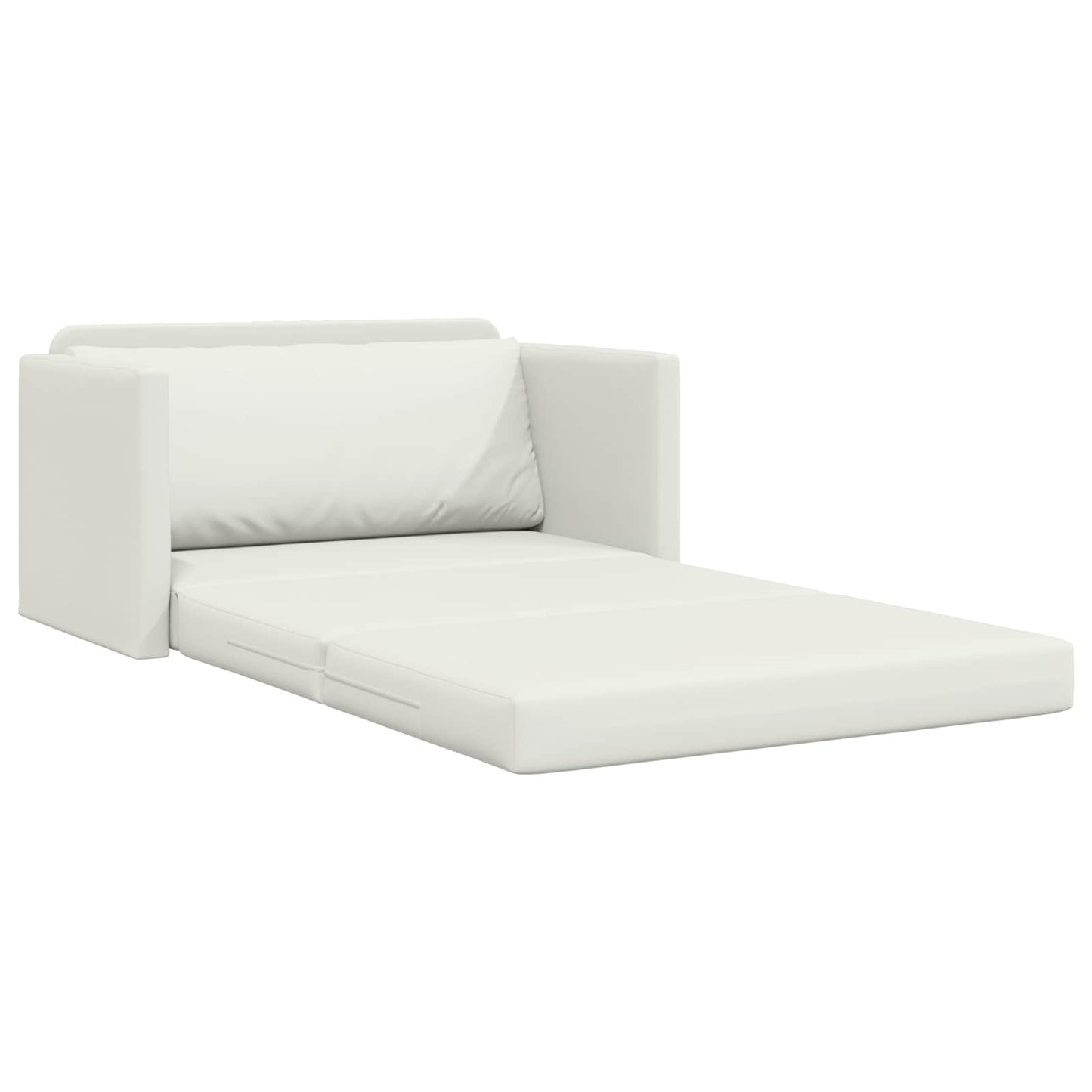 Schlafsofa Weiß 124 x 71 x 78 cm Kunstleder