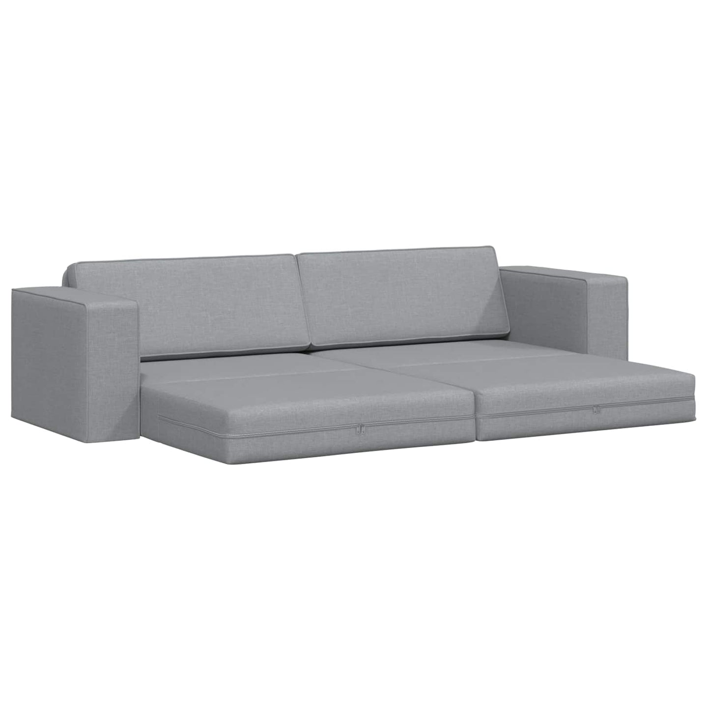 Schlafsofa Hellgrau 245 x 78 x 77 cm Stoff