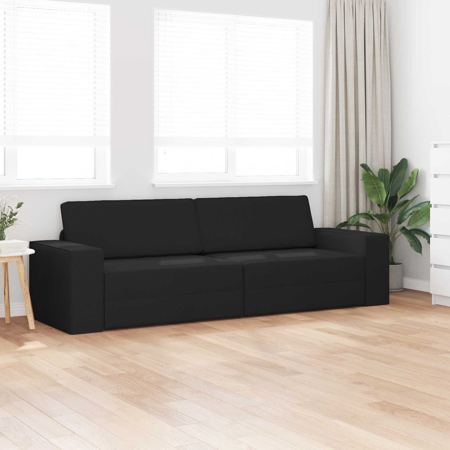 Schlafsofa Schwarz 245 x 78 x 77 cm Stoff