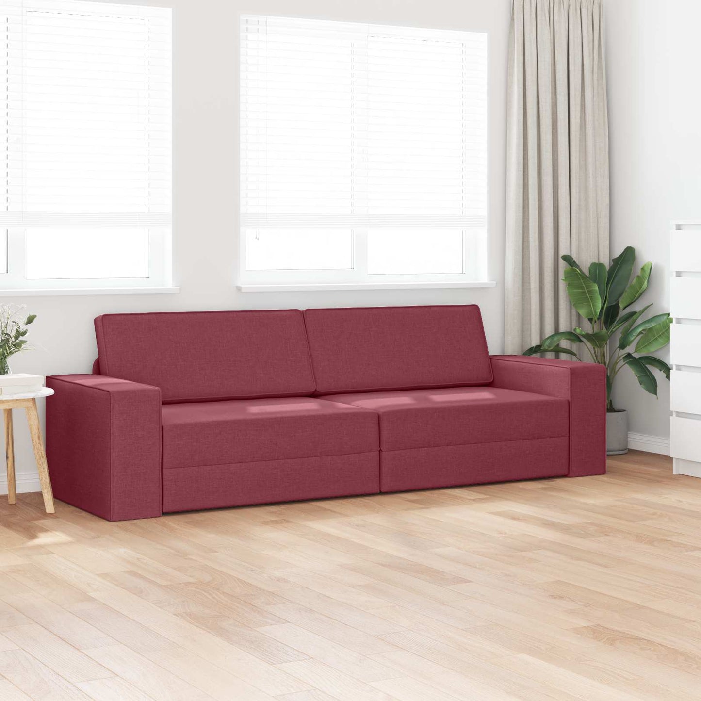 Schlafsofa Weinrot 245 x 78 x 77 cm Stoff