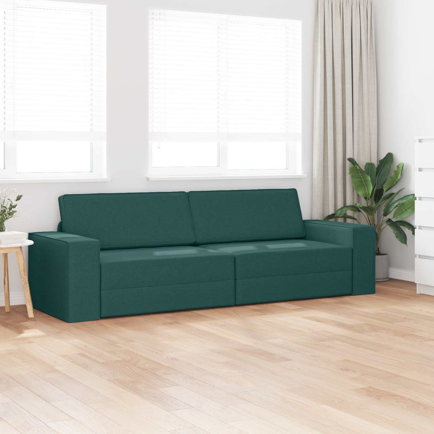 Schlafsofa Dunkelgrün 245 x 78 x 77 cm Stoff