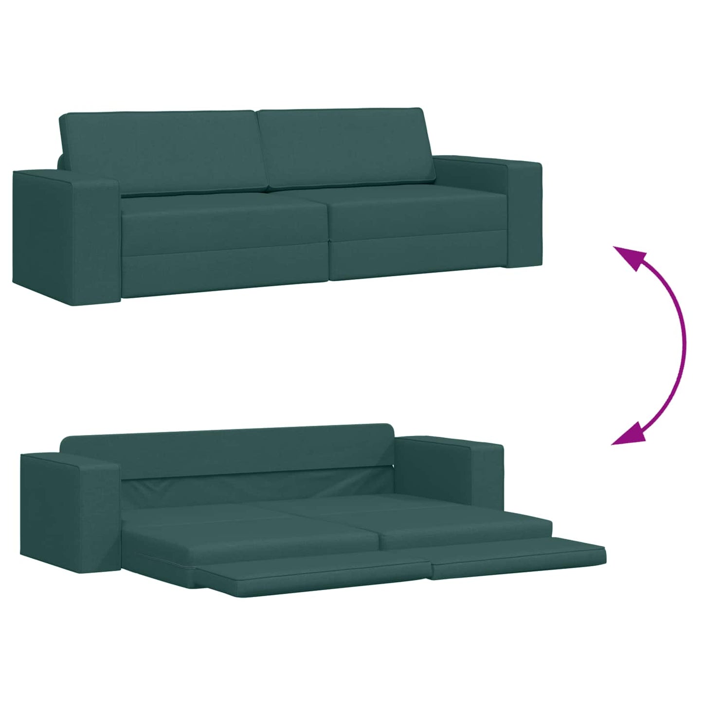 Schlafsofa Dunkelgrün 245 x 78 x 77 cm Stoff