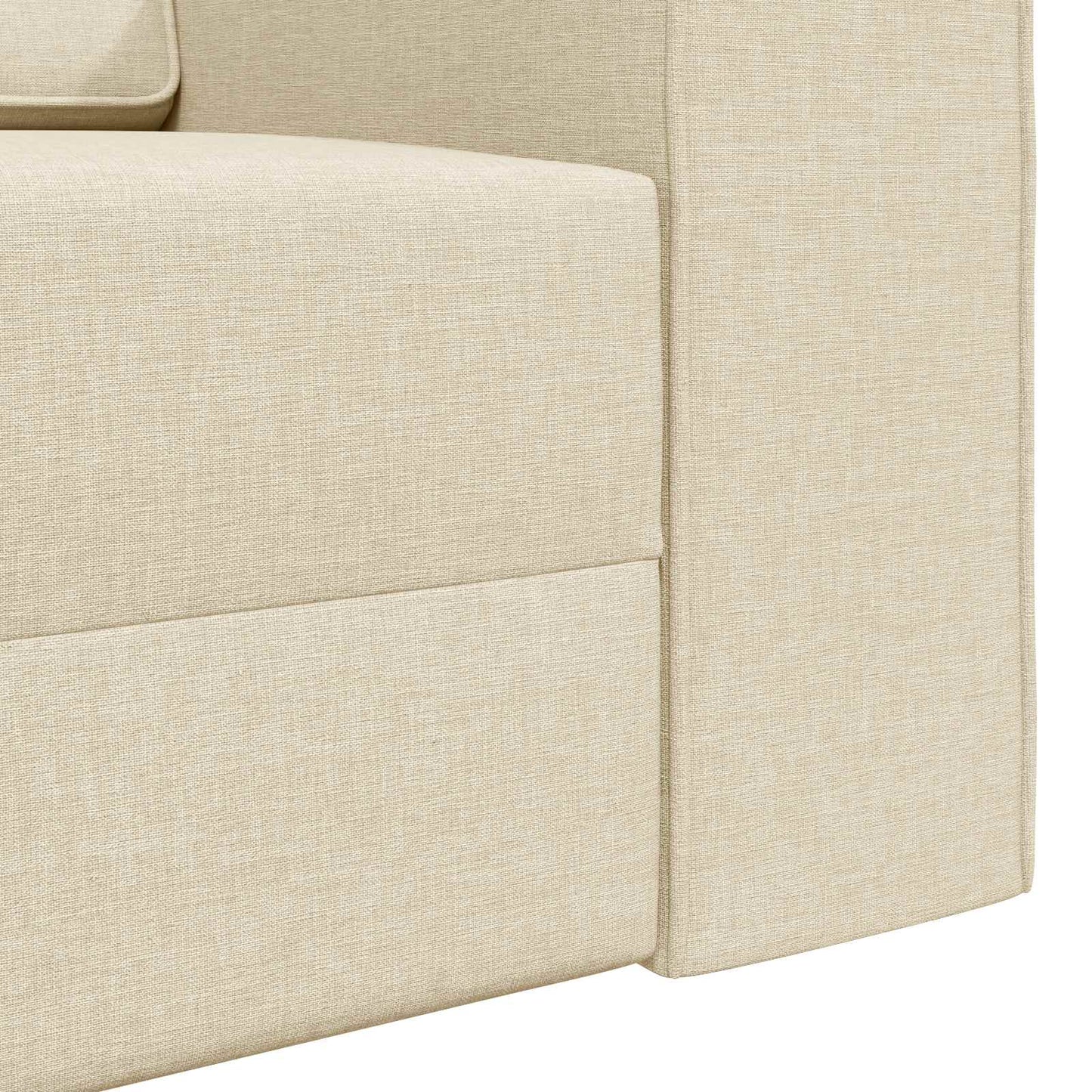 Schlafsofa Creme 245 x 78 x 77 cm Stoff