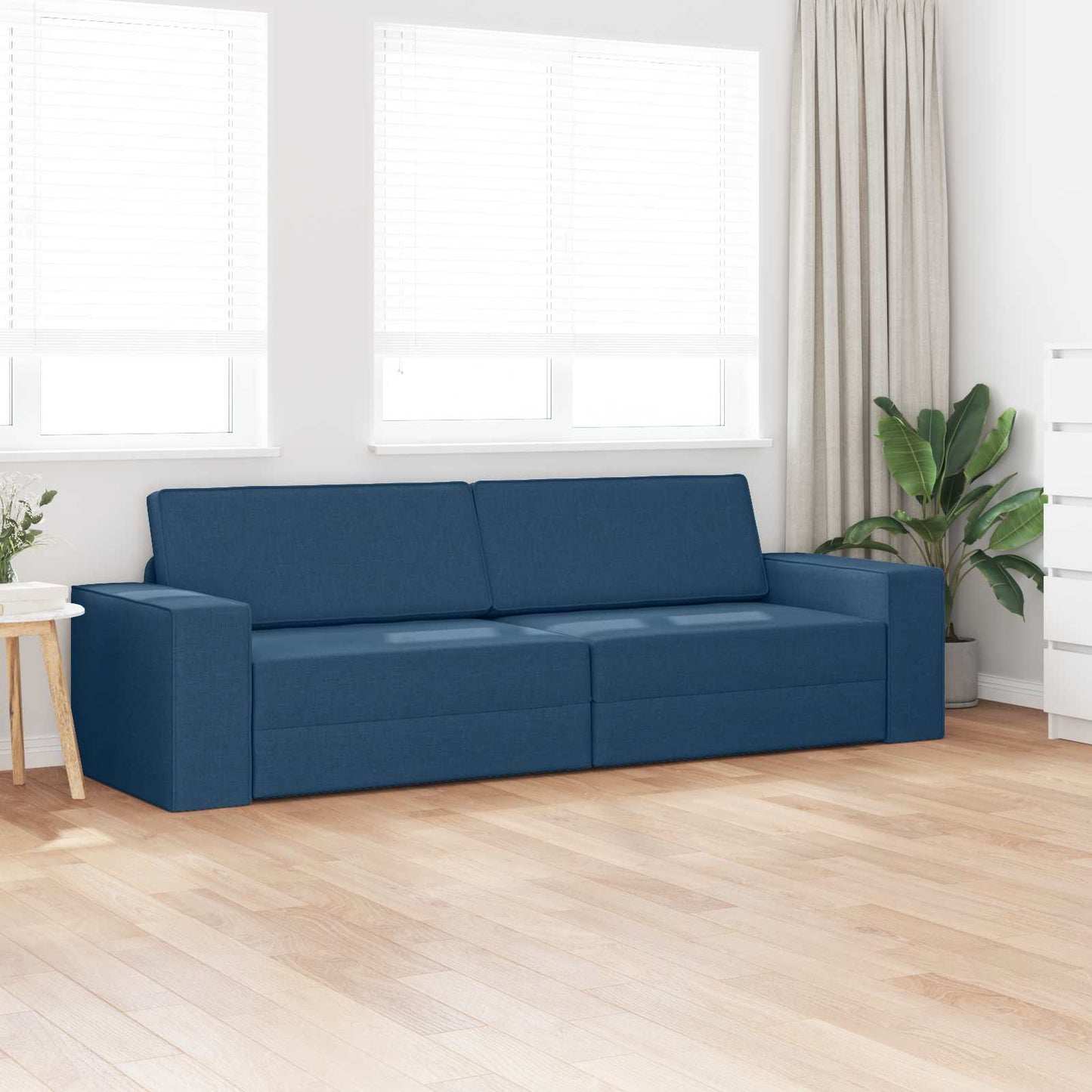 Schlafsofa Marineblau 245 x 78 x 77 cm Stoff