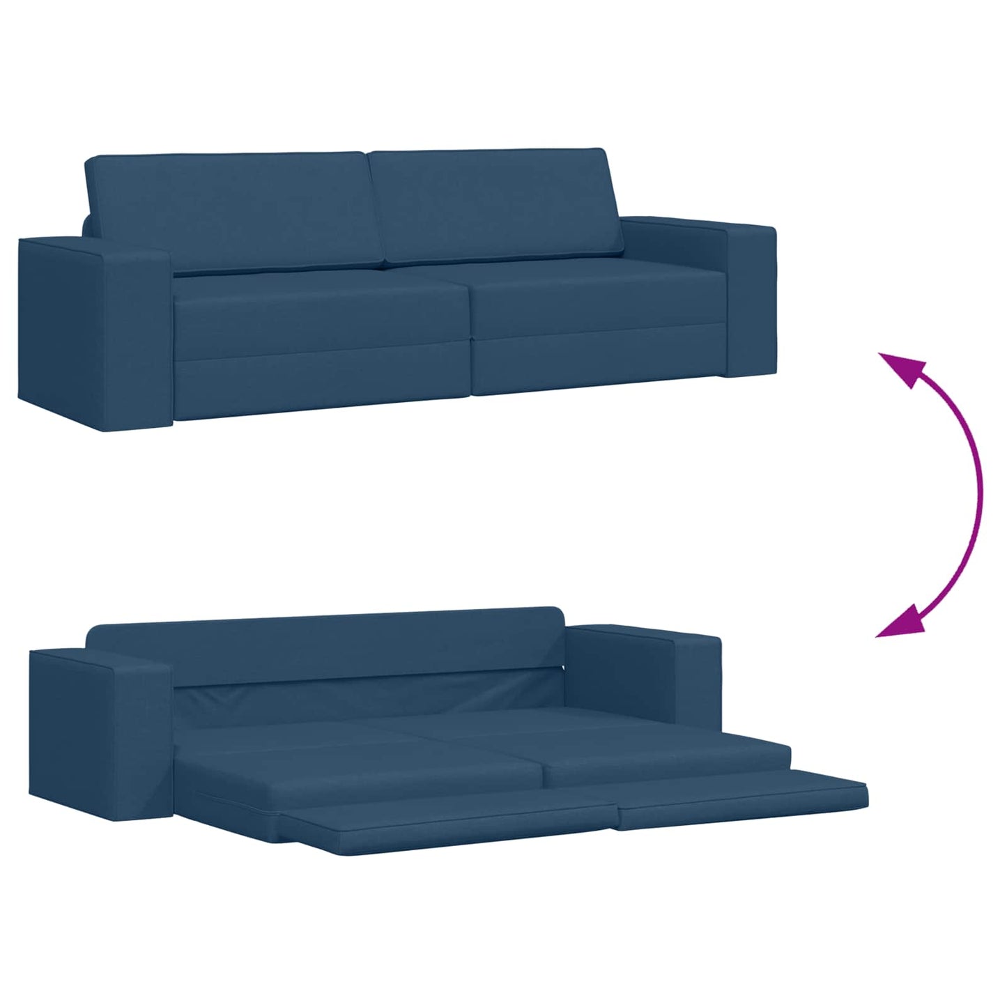 Schlafsofa Marineblau 245 x 78 x 77 cm Stoff