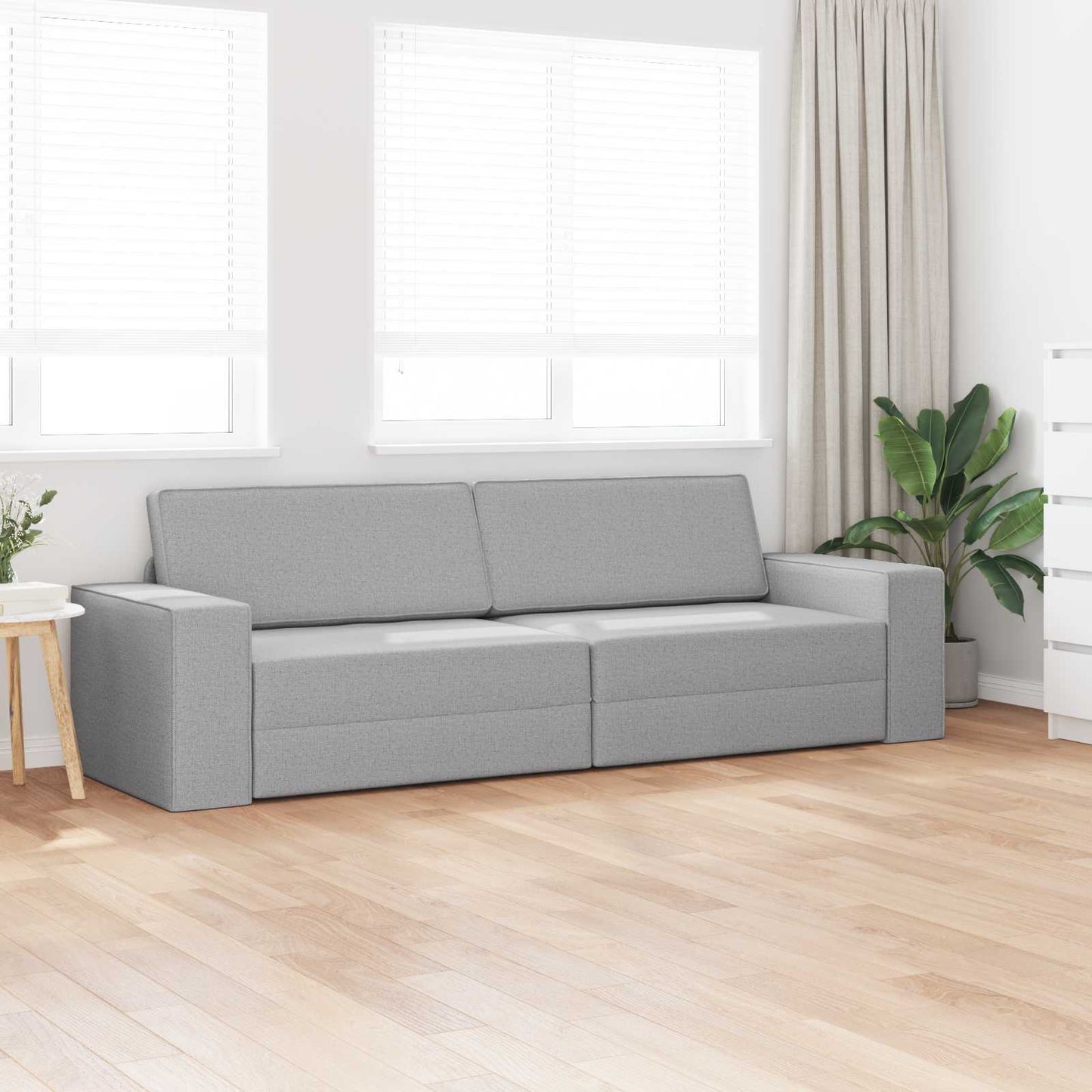 Schlafsofa Wolkengrau 245 x 78 x 77 cm Stoff