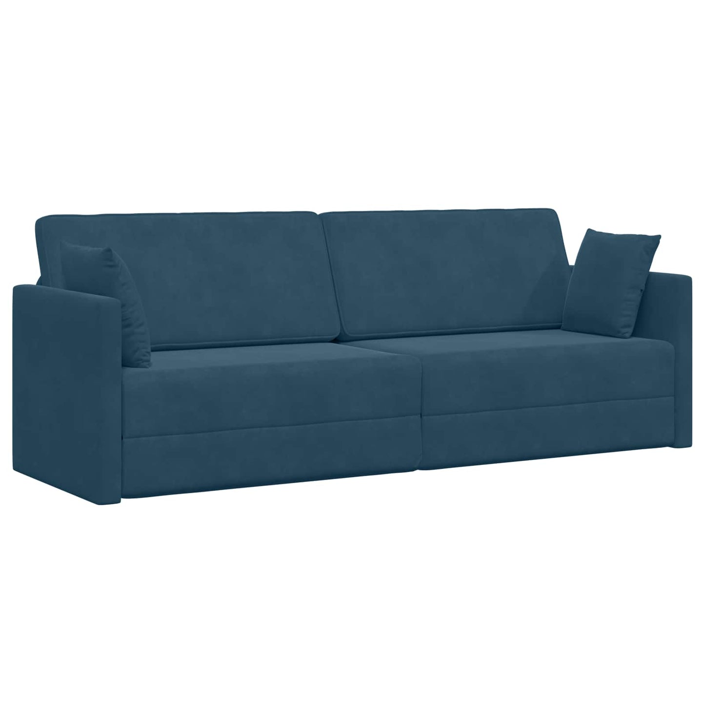Boden-Sofa-Bett Blau 213 x 70 x 77 cm Samt