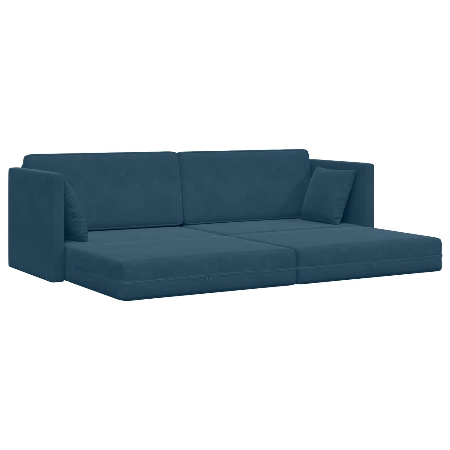 Boden-Sofa-Bett Blau 213 x 70 x 77 cm Samt