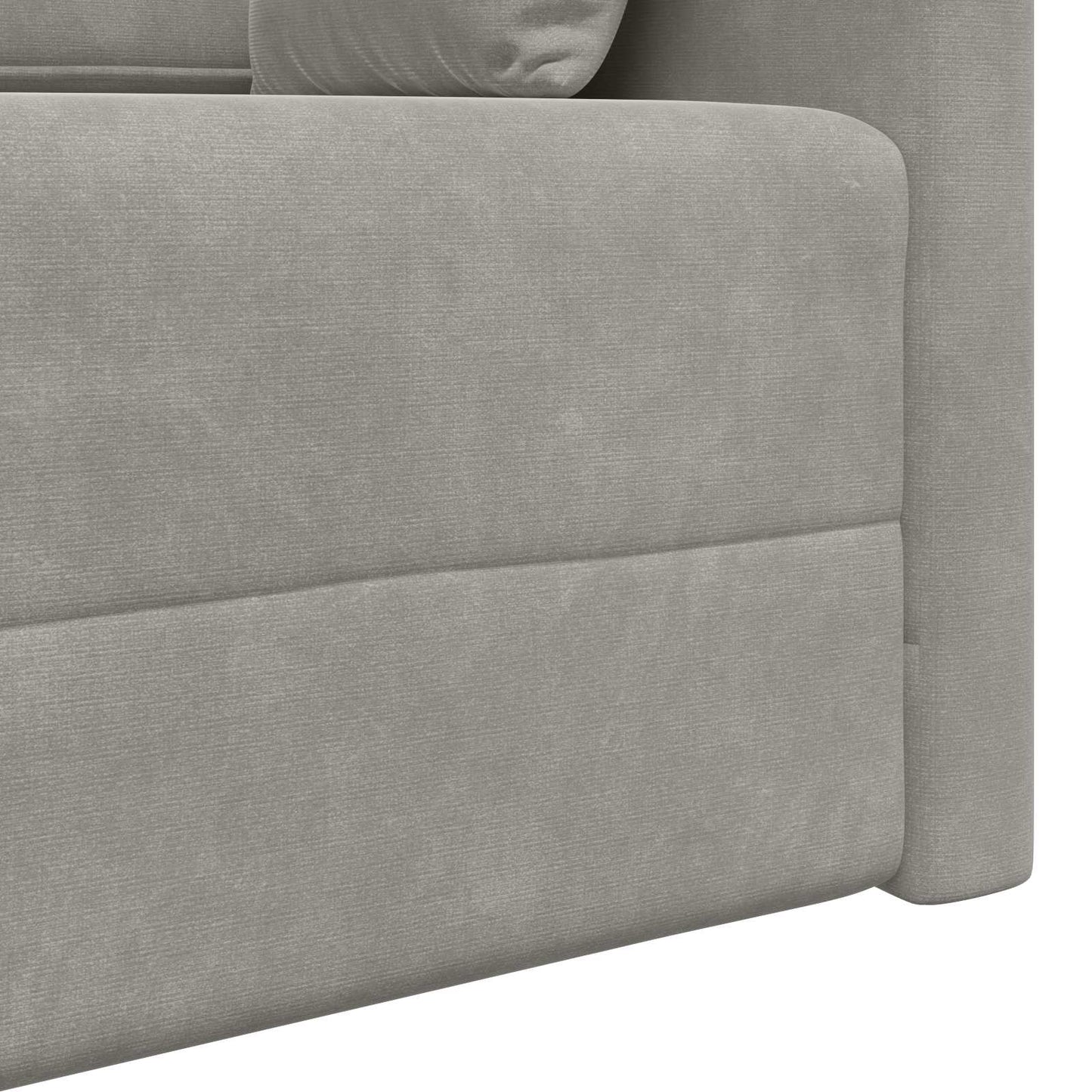 Boden-Sofa-Bett Hellgrau 213 x 70 x 77 cm Samt