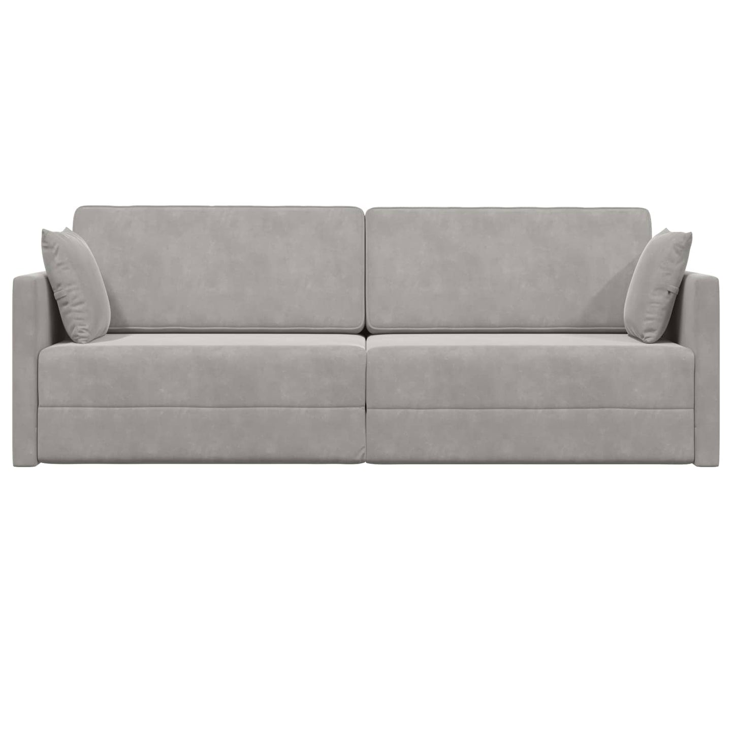 Boden-Sofa-Bett Hellgrau 213 x 70 x 77 cm Samt