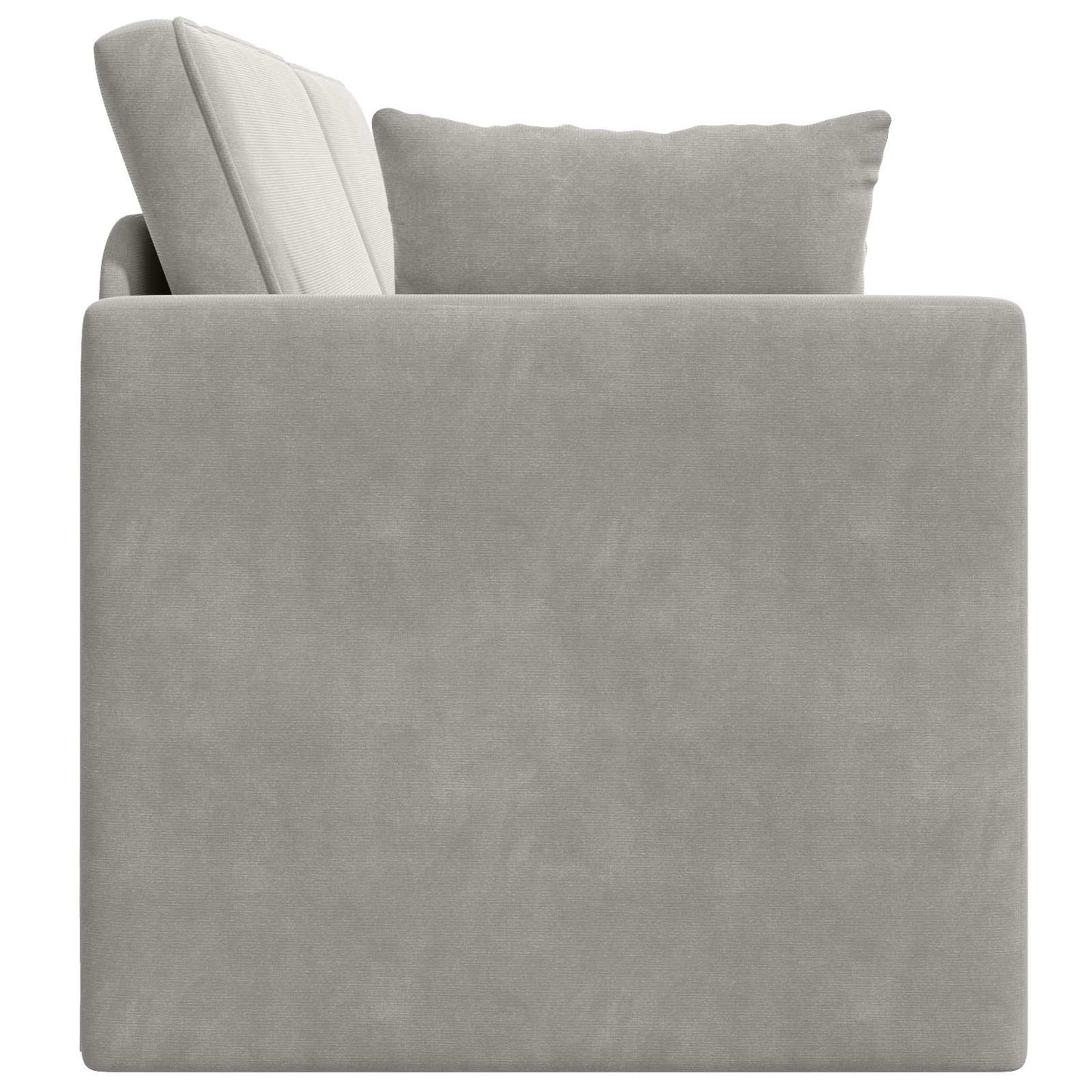 Boden-Sofa-Bett Hellgrau 213 x 70 x 77 cm Samt