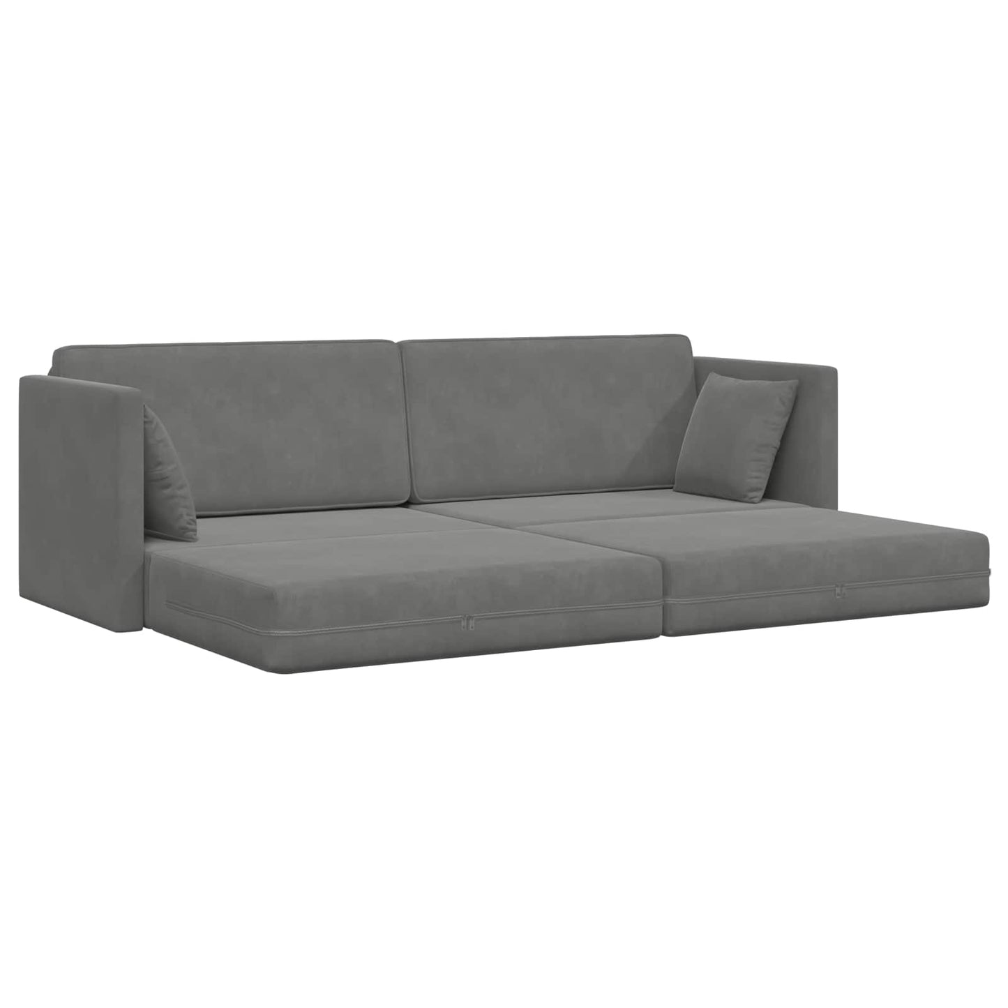 Boden-Sofa-Bett Dunkelgrau 213 x 70 x 77 cm Samt