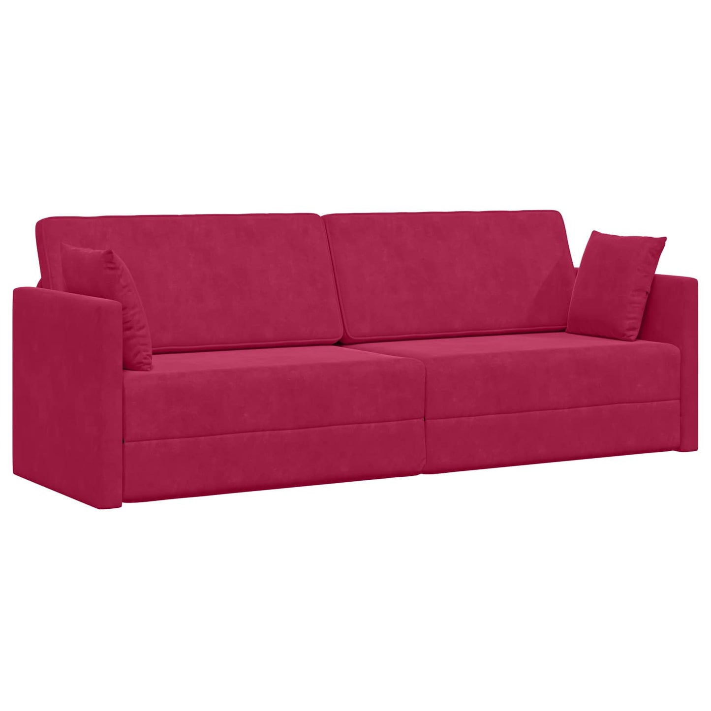 Boden-Sofa-Bett Weinrot 213 x 70 x 77 cm Samt