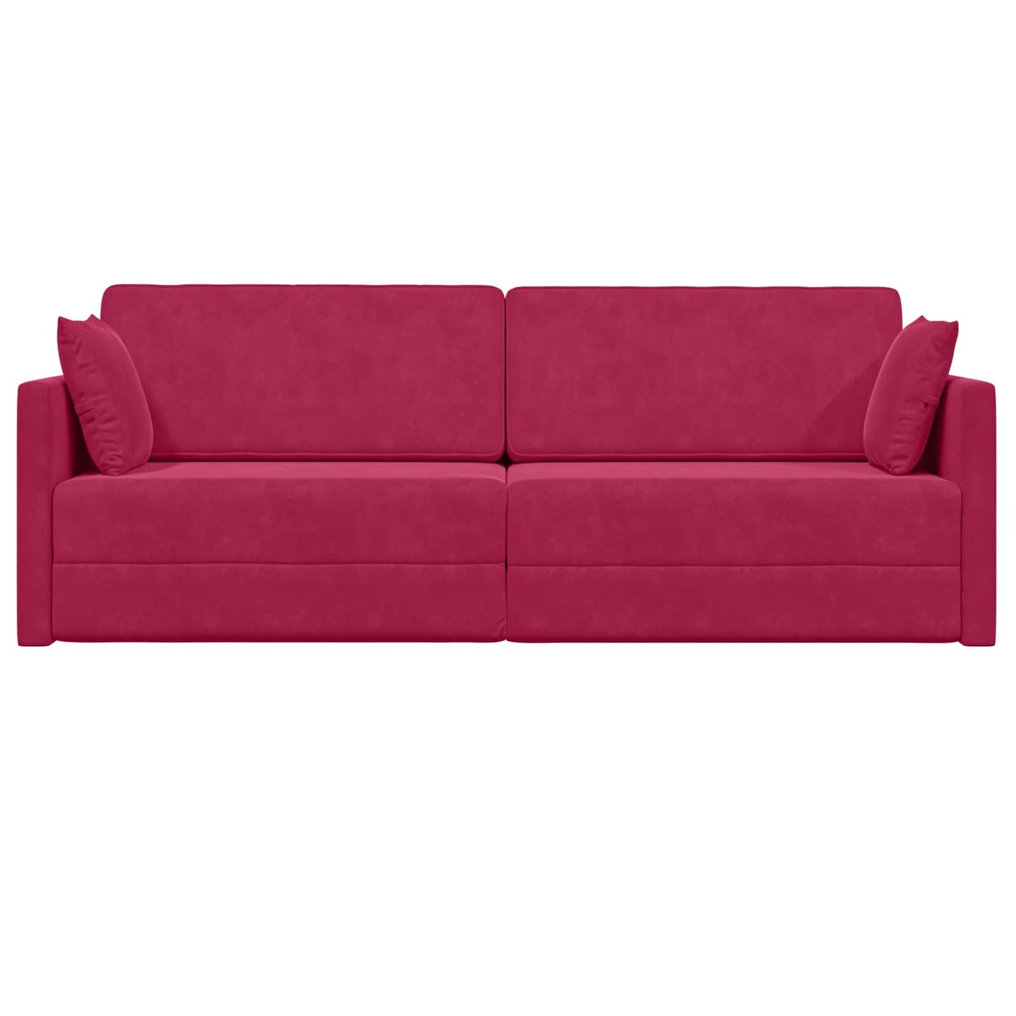 Boden-Sofa-Bett Weinrot 213 x 70 x 77 cm Samt