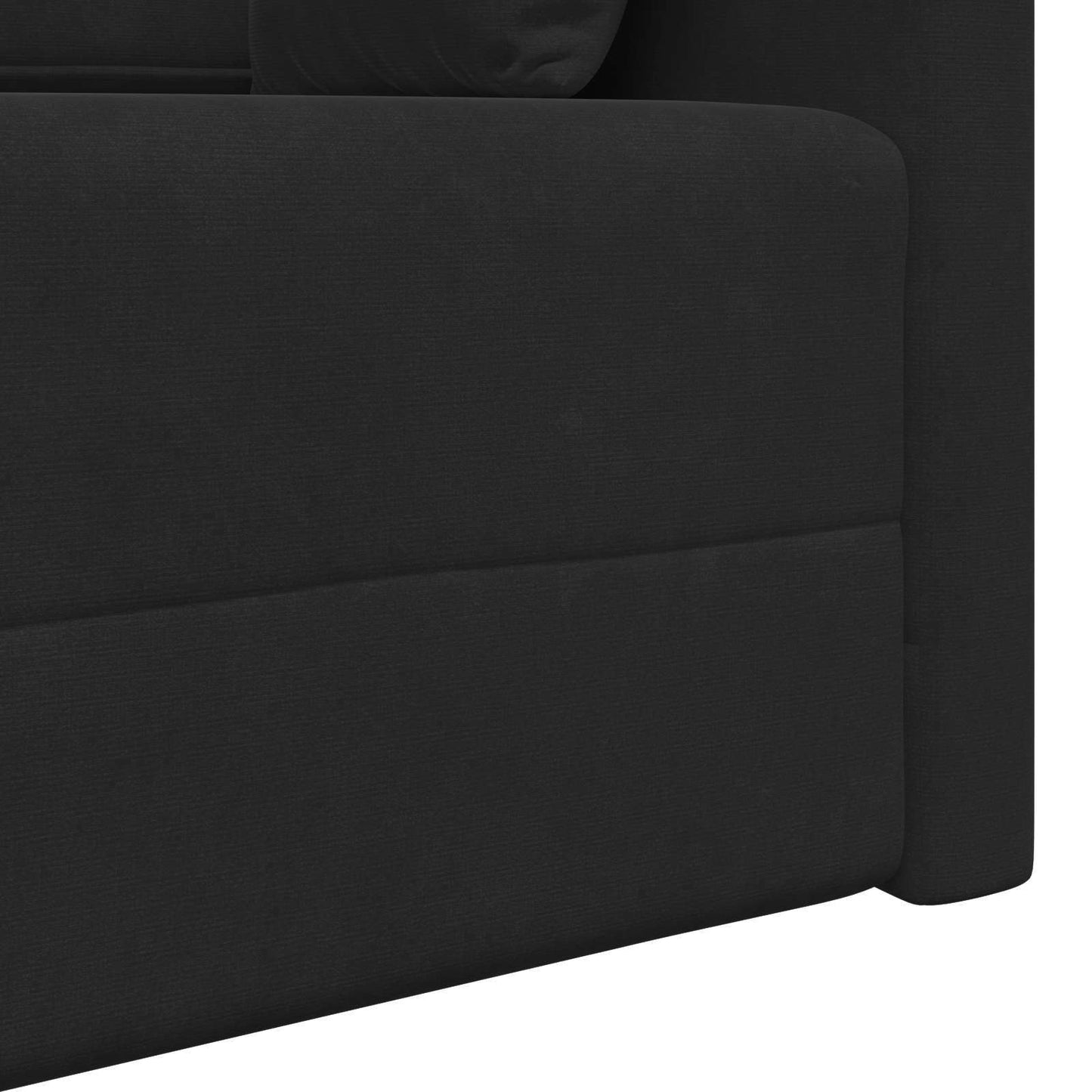 Boden-Sofa-Bett Schwarz 213 x 70 x 77 cm Samt