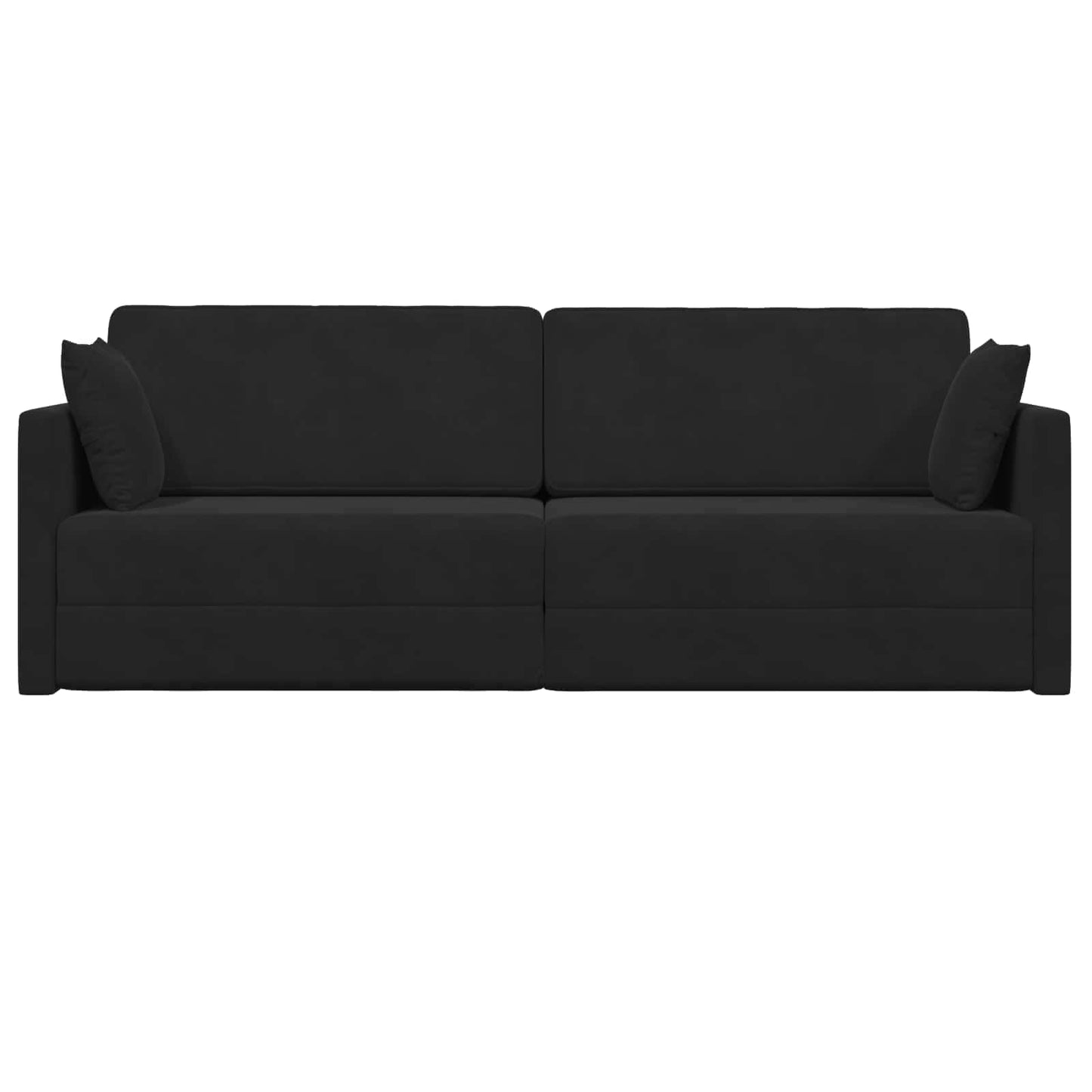 Boden-Sofa-Bett Schwarz 213 x 70 x 77 cm Samt