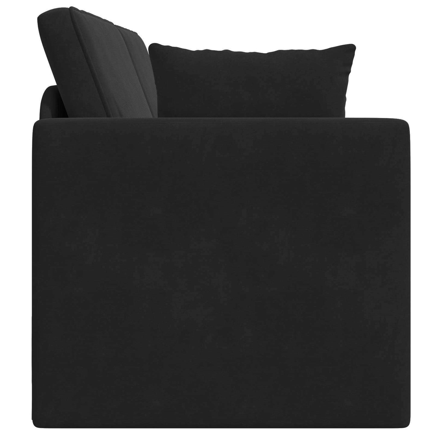 Boden-Sofa-Bett Schwarz 213 x 70 x 77 cm Samt