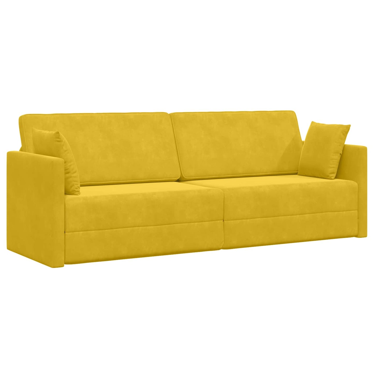 Boden-Sofa-Bett Gelb 213 x 70 x 77 cm Samt