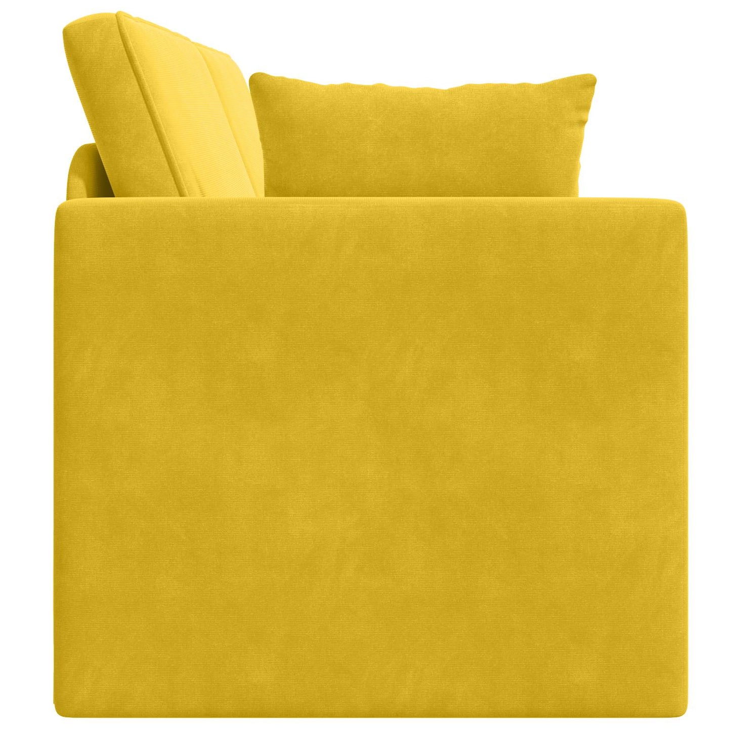 Boden-Sofa-Bett Gelb 213 x 70 x 77 cm Samt
