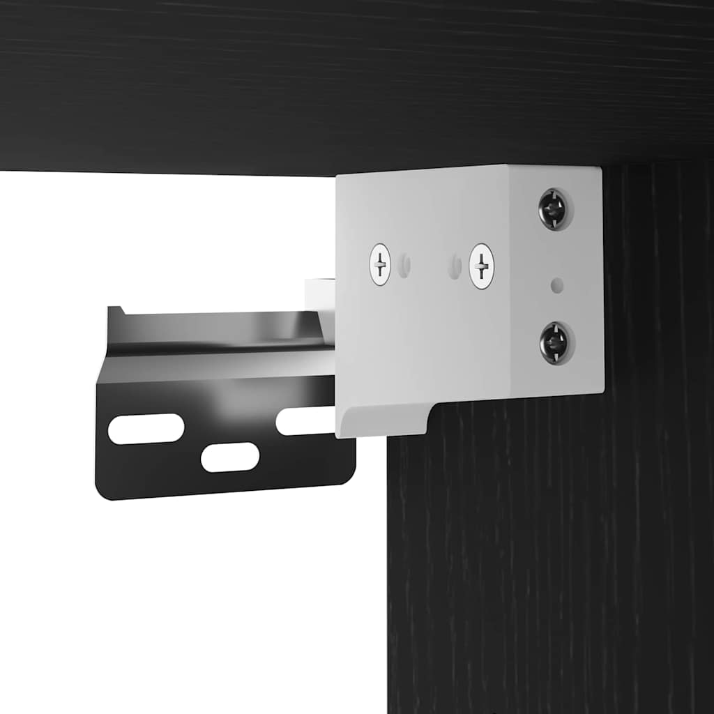 TV-Schrankset 2 pcs Schwarz Eichen-Optik 30,5 x 30 x 102 cm