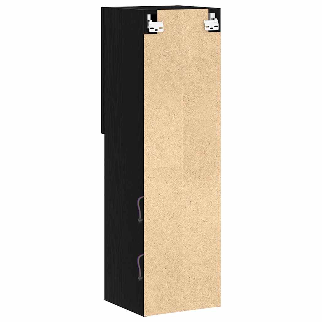 TV-Schrankset 2 pcs Schwarz Eichen-Optik 30,5 x 30 x 102 cm