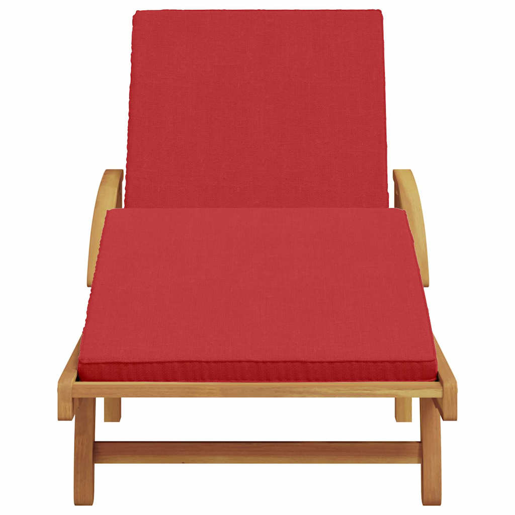 Sonnenliege Rot 200 x 67 x 84 cm Massivholz Akazie