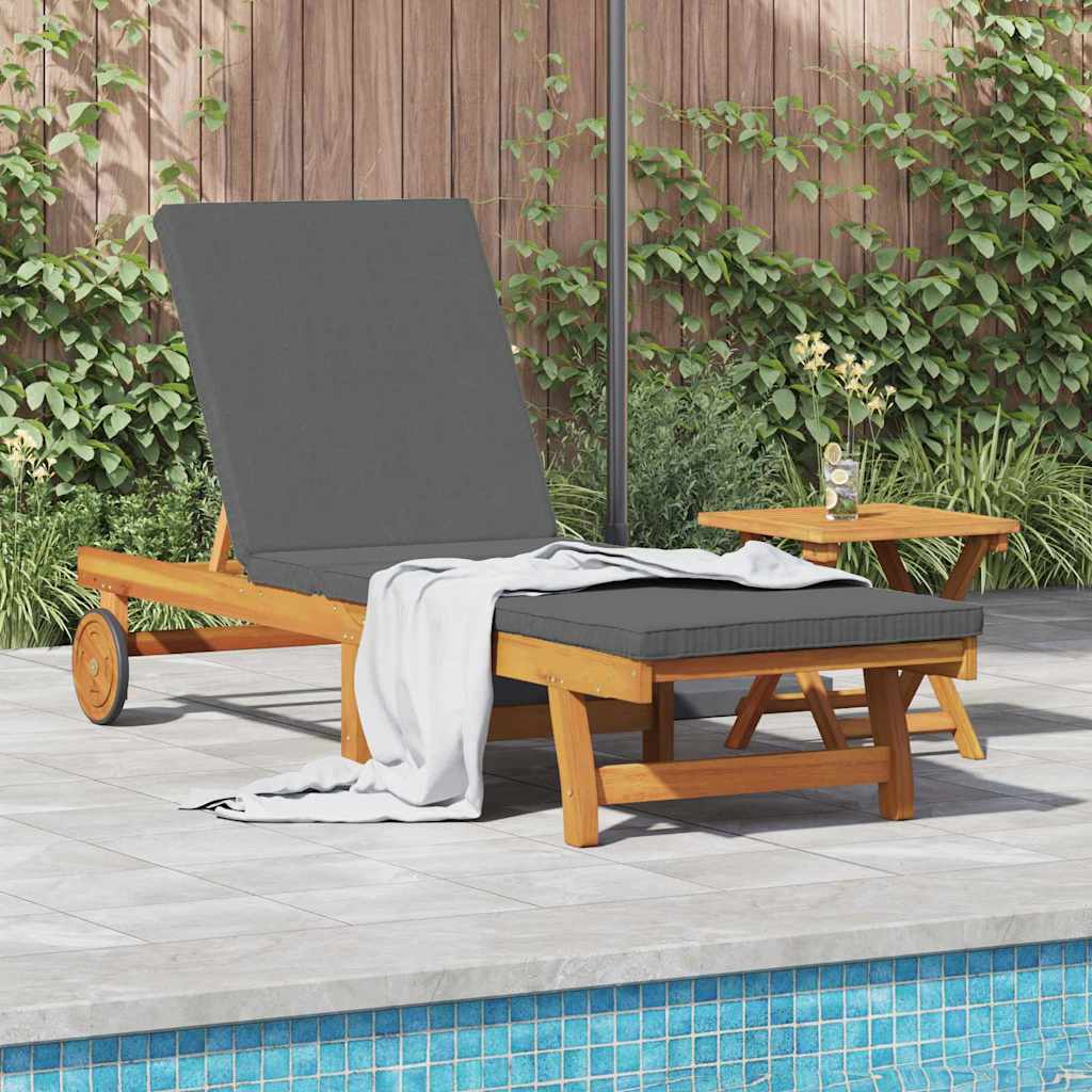 Sonnenliege Braun 199 x 63 x 85 cm Massivholz Akazie