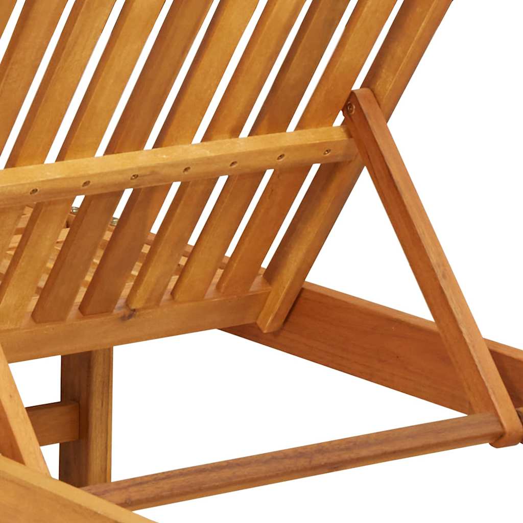 Sonnenliege Braun 199 x 63 x 85 cm Massivholz Akazie