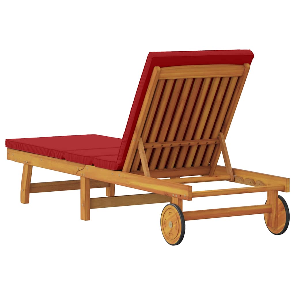Sonnenliege Braun 199 x 63 x 85 cm Massivholz Akazie