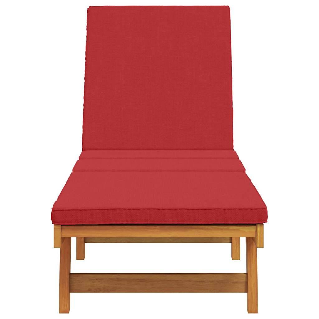 Sonnenliege Braun 199 x 63 x 85 cm Massivholz Akazie