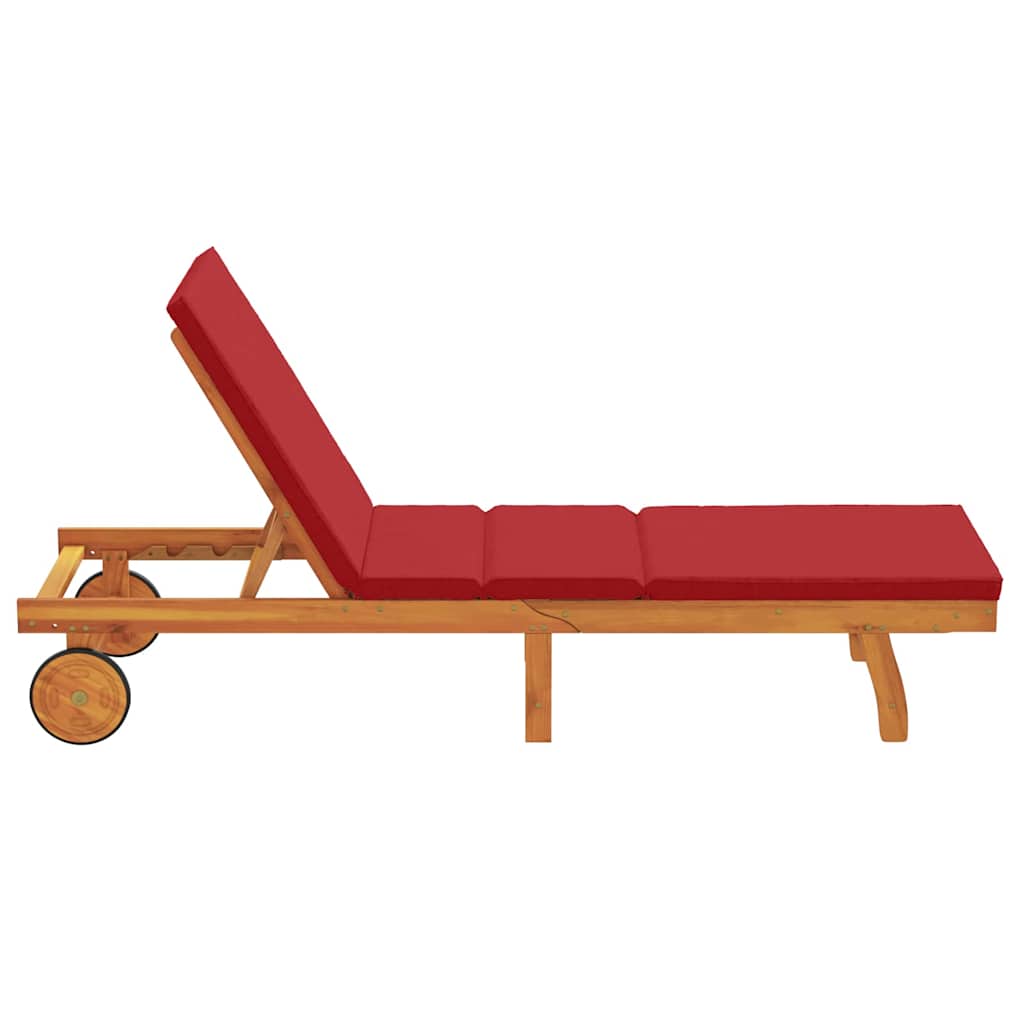 Sonnenliege Braun 199 x 63 x 85 cm Massivholz Akazie