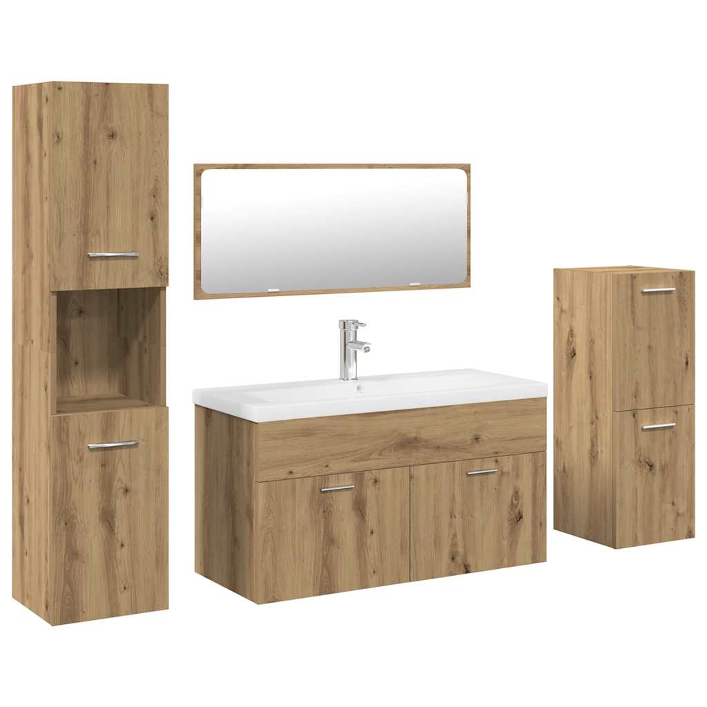 5-tlg. Badmöbel-Set Artisan-Eiche Holzwerkstoff