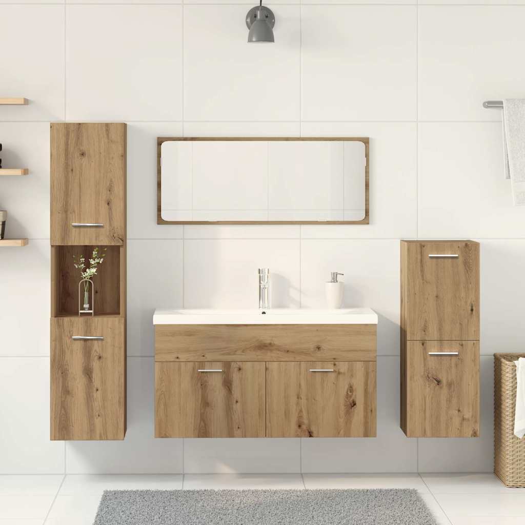 5-tlg. Badmöbel-Set Artisan-Eiche Holzwerkstoff