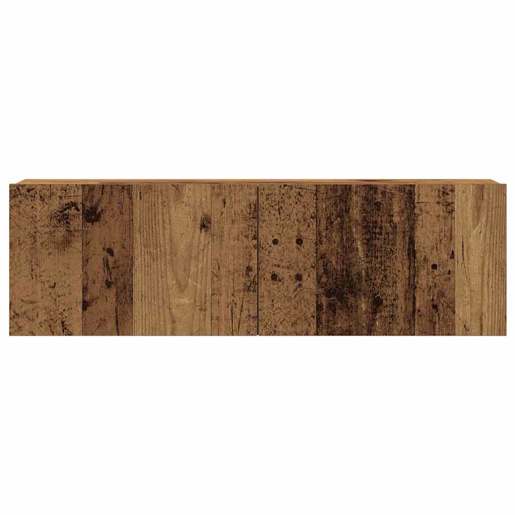 4-teiliges TV-Wandschrank-Set Altholz 100x30x30 cm