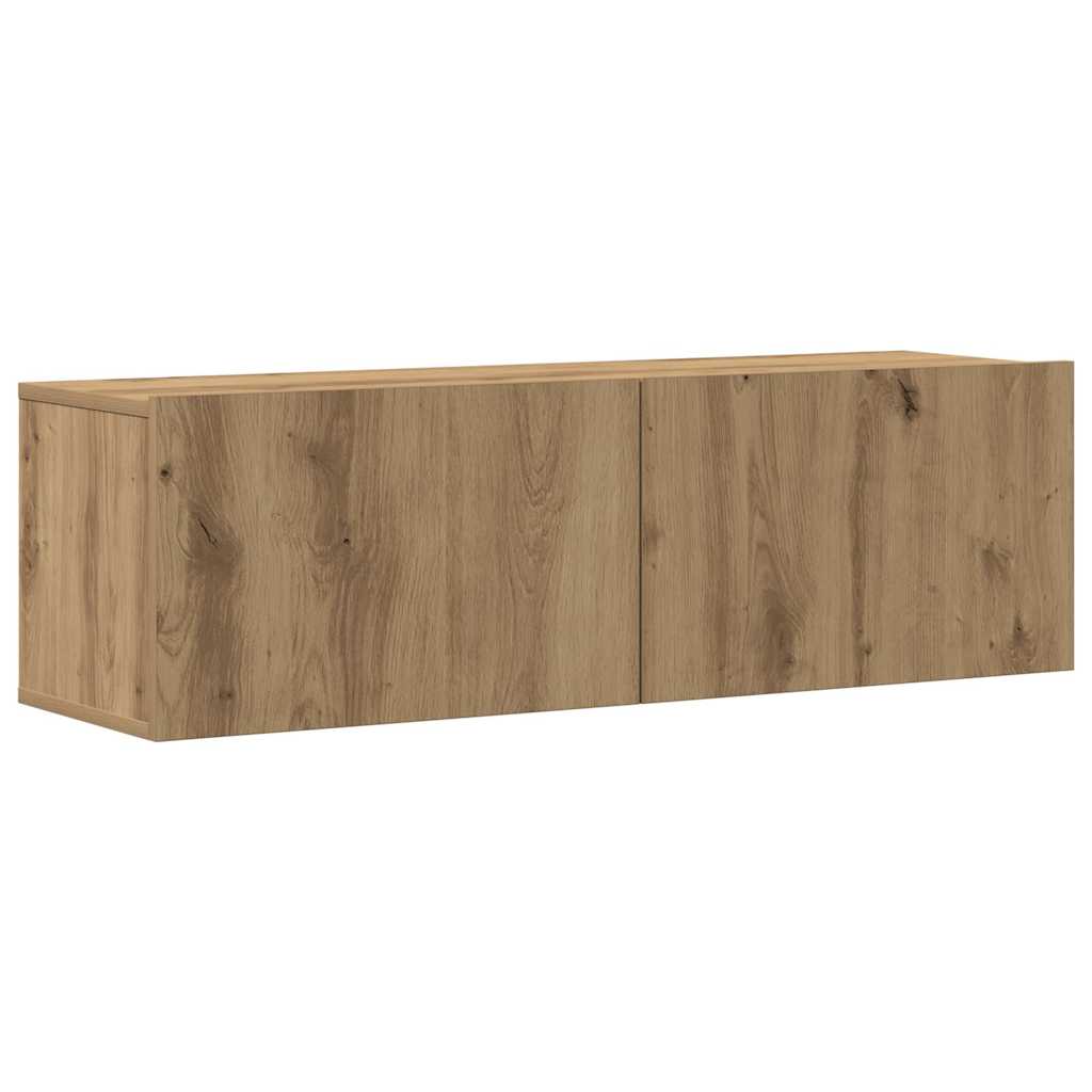 8-tlg. TV-Schrank-Set Wandmontage Artisan-Eiche Holzwerkstoff