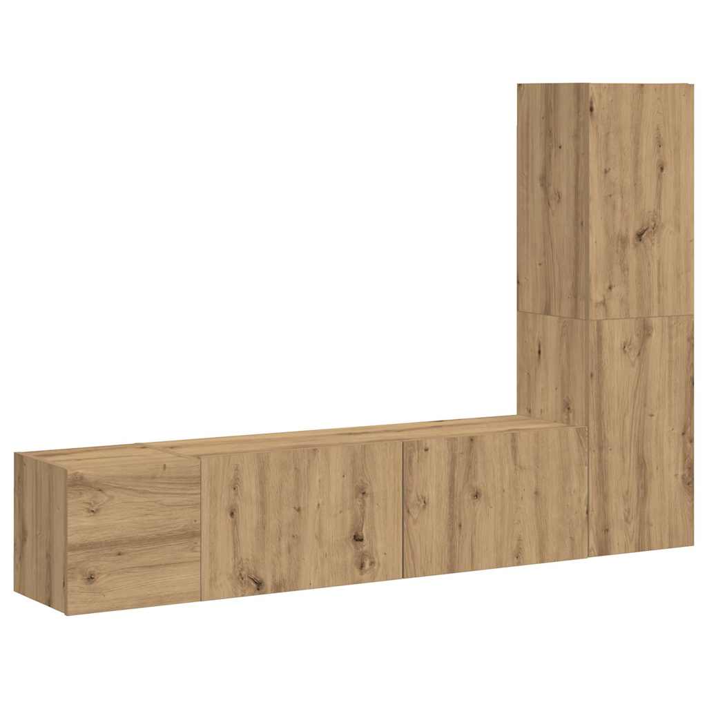 TV-Wandschränke 3 Stk. Artisan-Eiche Holzwerkstoff