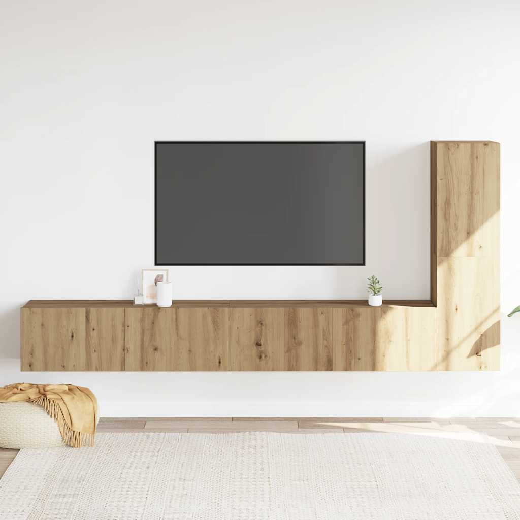 TV-Wandschränke 3 Stk. Artisan-Eiche Holzwerkstoff