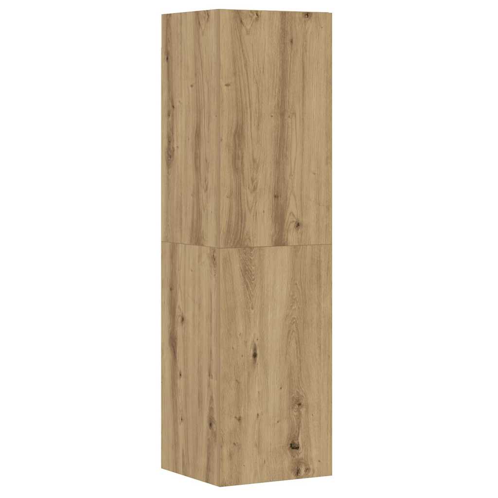 8-tlg. TV-Schrank-Set Wandmontage Artisan-Eiche Holzwerkstoff