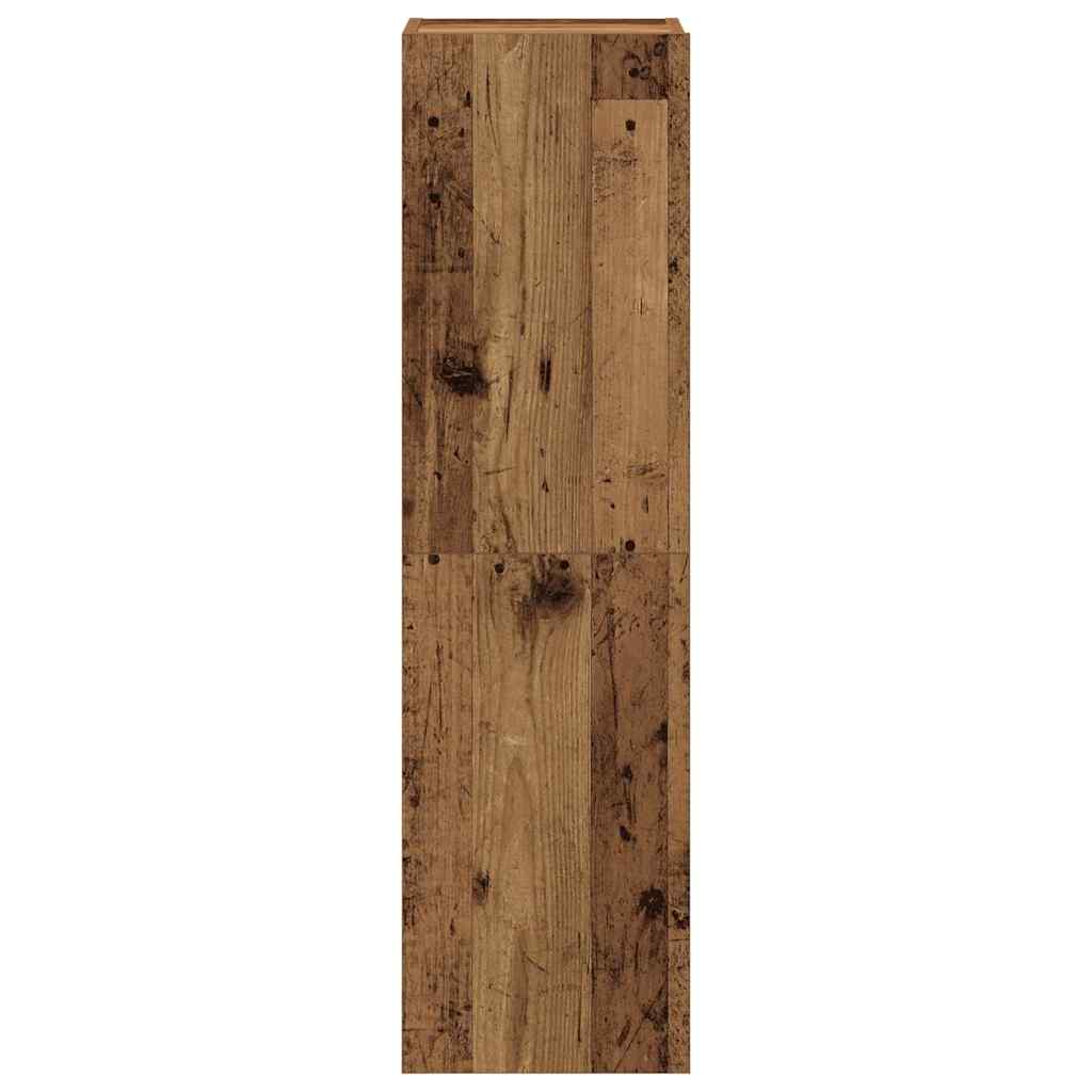7-tlg. TV-Schrank-Set Wandmontage Altholz-Optik Holzwerkstoff