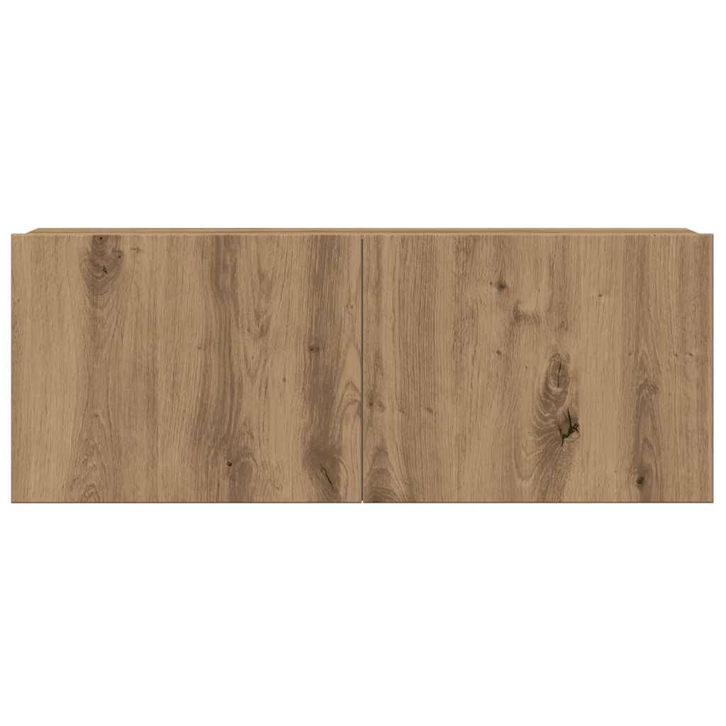 6-tlg. TV-Schrank-Set Wandmontage Artisan-Eiche Holzwerkstoff