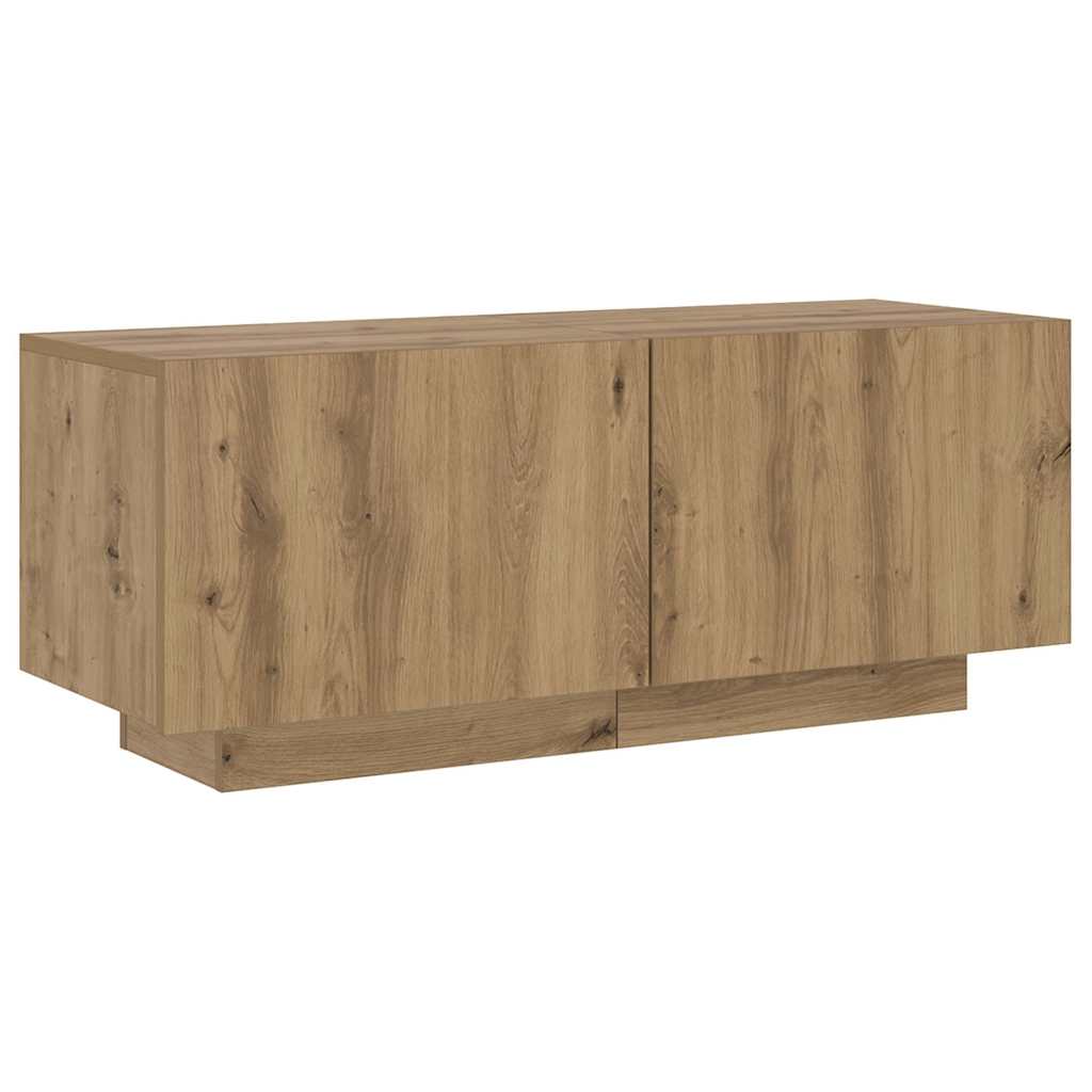 TV-Schrank mit LED-Leuchten Artisan-Eiche 200x35x40 cm