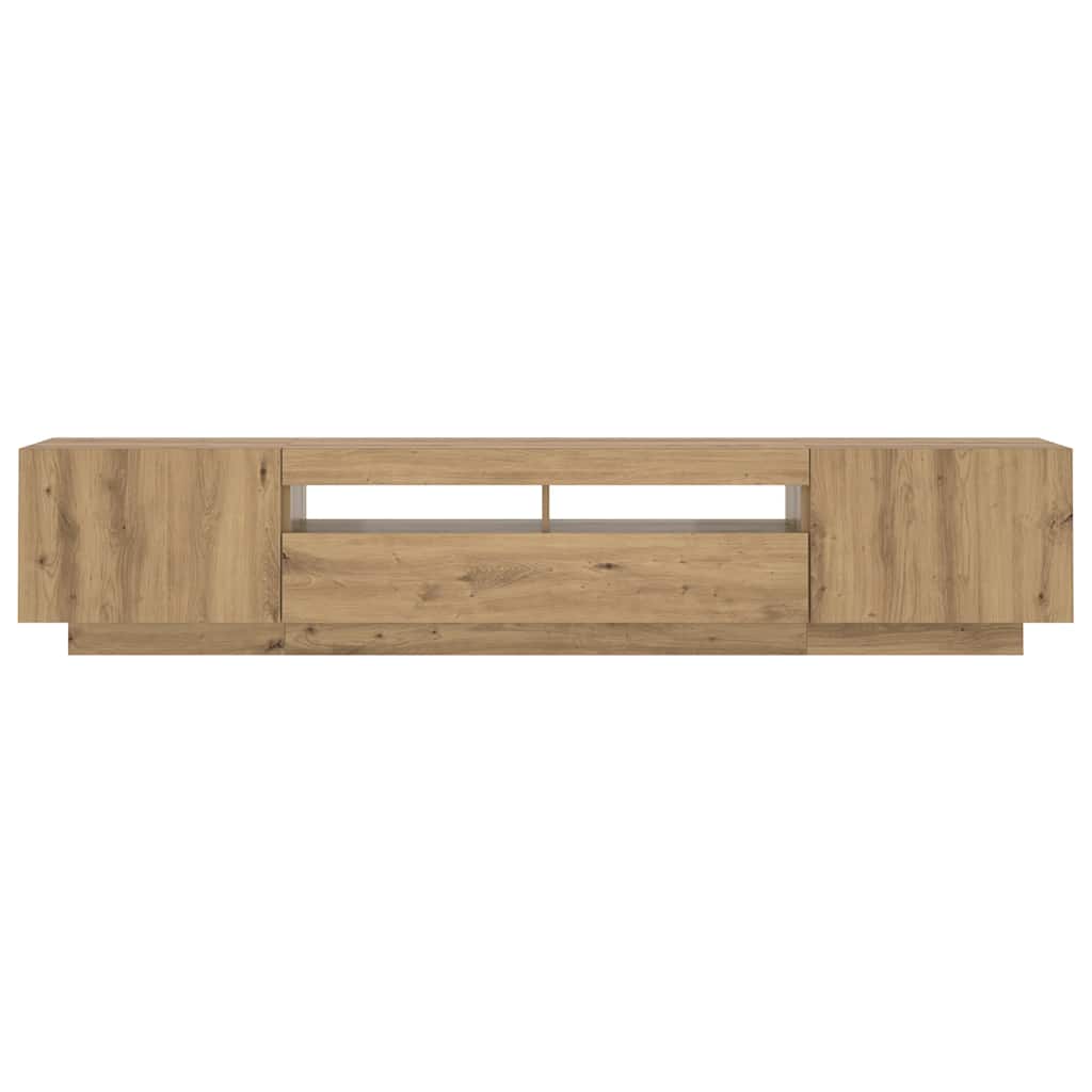 TV-Schrank mit LED-Leuchten Artisan-Eiche 200x35x40 cm