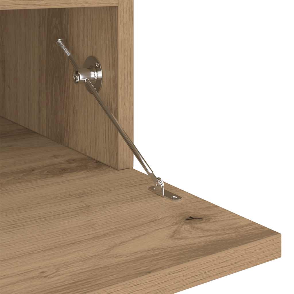TV-Schrank mit LED-Leuchten Artisan-Eiche 200x35x40 cm