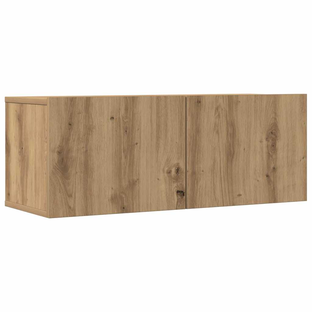 7-teiliges TV-Schrank-Set Wandmontage Artisan Eiche