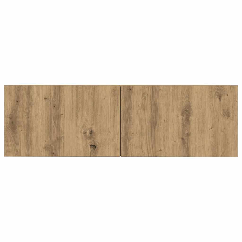 7-tlg. TV-Schrank-Set Wandmontage Artisan-Eiche Holzwerkstoff