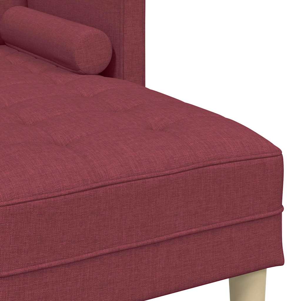 Sofa Set mit Kissen Weinrot Polyester