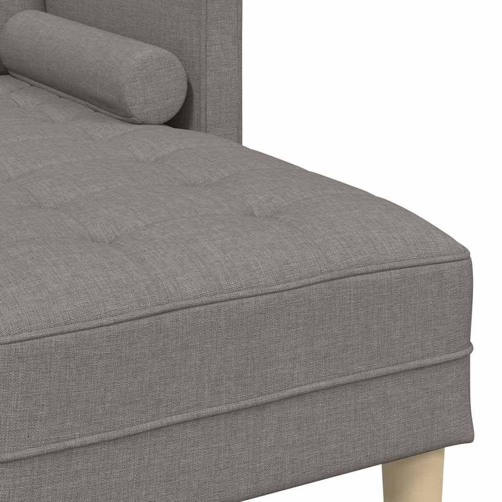 Sofa Set mit Kissen Taupe Polyester