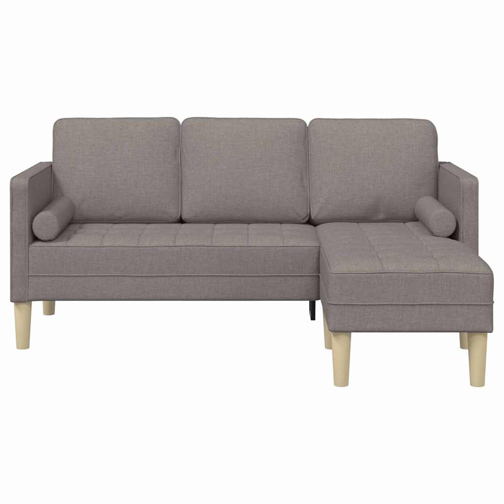 Sofa Set mit Kissen Taupe Polyester
