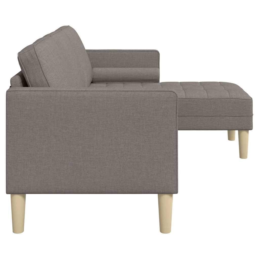 Sofa Set mit Kissen Taupe Polyester